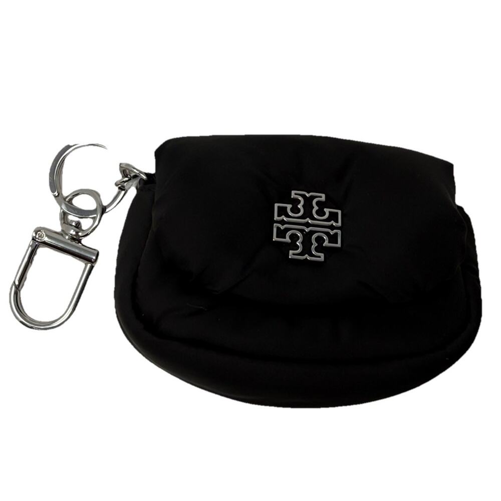 Tory Burch Puffy Card holder key fob Black